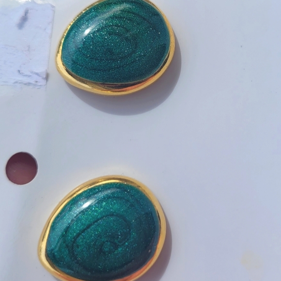 Malachite earings - Picture 2 of 2